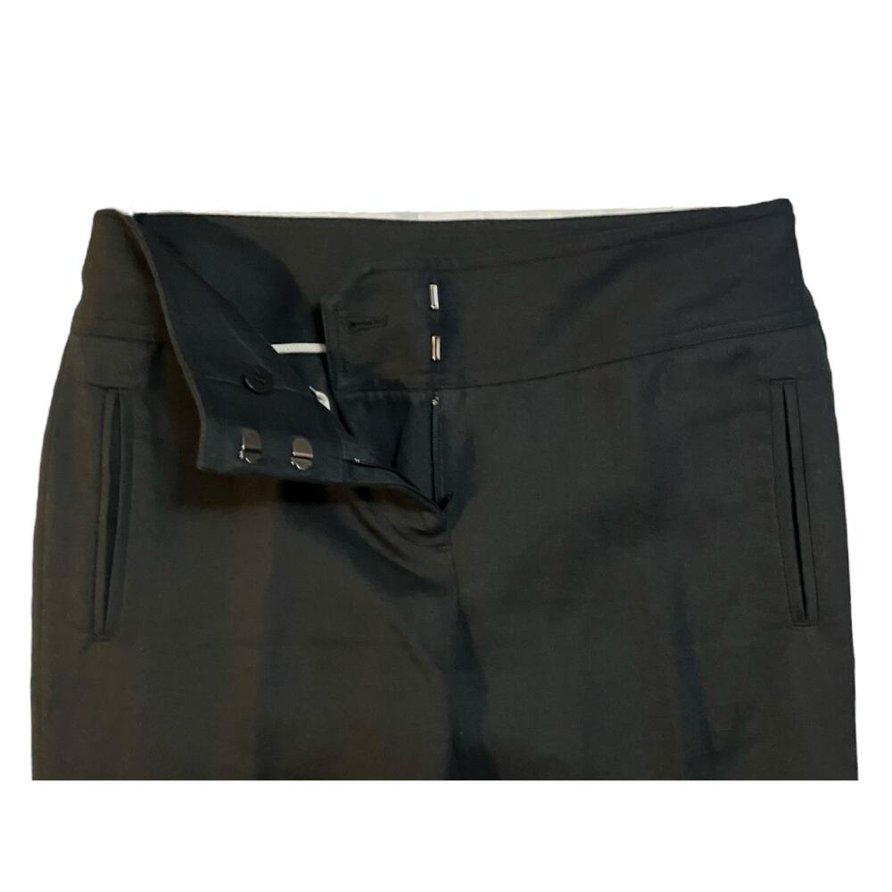 J. Crew Women's Black Cotton/Linen Favorite Fit Bootcut 32.5" Inseam Pants SZ 0 - Picture 5 of 9